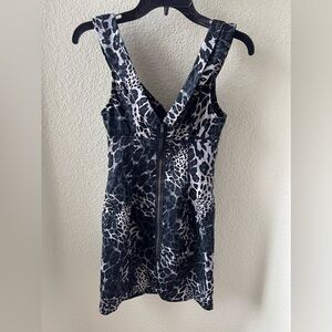 Guess Black Leopard Print Dress
